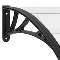Auvent de porte Noir et transparent 150x75 cm PC 