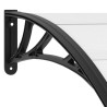 Auvent de porte Noir et transparent 150x75 cm PC 