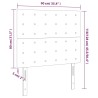 Tête de lit à LED Marron foncé 90x5x118/128 cm Tissu 