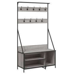 Porte-vêtements et rangement des chaussures sonoma gris 