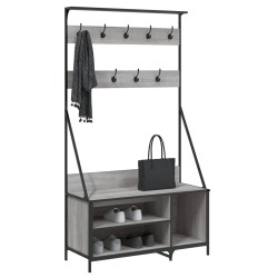 Porte-vêtements et rangement des chaussures sonoma gris 