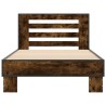 Cadre de lit sans matelas chêne fumé 90x190 cm 
