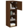 Meubles TV avec lumières LED 2 pcs chêne marron 30,5x30x90 cm 