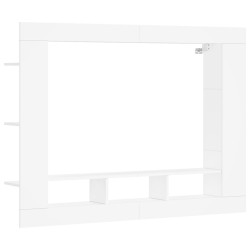 Meuble TV blanc 152x22x113 cm bois d'ingénierie 