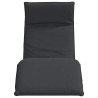 Chaise longue pliante noir 175x54x8,5 cm tissu oxford 