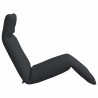 Chaise longue pliante noir 175x54x8,5 cm tissu oxford 