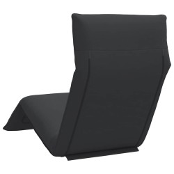 Chaise longue pliante noir 175x54x8,5 cm tissu oxford 