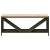 Étagère à bois de chauffage avec plateau en bois vert olive 
