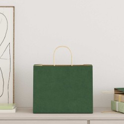 Sacs en papier 250 pcs avec poignées vert 32x22x24 cm 
