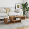 Table basse chêne artisanal 105x55x32 cm bois d'ingénierie 