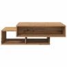 Table basse chêne artisanal 105x55x32 cm bois d'ingénierie 