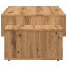 Table basse chêne artisanal 105x55x32 cm bois d'ingénierie 