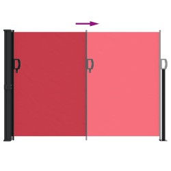 Auvent latéral rétractable rouge 140x500 cm 