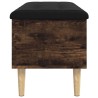 Banc de rangement chêne fumé 102x42x46 cm bois d'ingénierie 