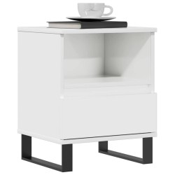 Tables de chevet 2 pcs blanc brillant 40x35x50 cm 