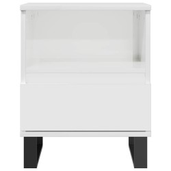 Tables de chevet 2 pcs blanc brillant 40x35x50 cm 