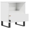 Tables de chevet 2 pcs blanc brillant 40x35x50 cm 