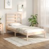 Cadre de lit sans matelas bois massif 75x190 cm 