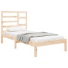 Cadre de lit sans matelas bois massif 75x190 cm 