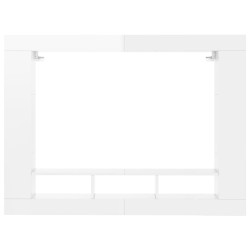 Meuble TV blanc brillant 152x22x113 cm bois d'ingénierie 
