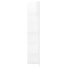 Meuble TV blanc brillant 152x22x113 cm bois d'ingénierie 