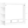 Meuble TV blanc brillant 152x22x113 cm bois d'ingénierie 