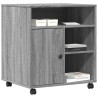 Support d'imprimante avec roulettes sonoma gris 60x50x67 cm 
