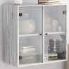 Armoire murale avec portes en verre sonoma gris 68x37x68,5 cm 