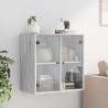 Armoire murale avec portes en verre sonoma gris 68x37x68,5 cm 