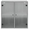 Armoire murale avec portes en verre sonoma gris 68x37x68,5 cm 