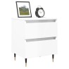 Tables de chevet 2 pcs blanc brillant 40x35x50 cm 