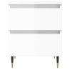 Tables de chevet 2 pcs blanc brillant 40x35x50 cm 