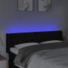 Tête de lit à LED Noir 147x16x78/88 cm Tissu 