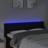 Tête de lit à LED Noir 147x16x78/88 cm Tissu 