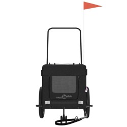 Remorque de vélo pour animaux de compagnie noir 