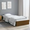 Cadre de lit sans matelas marron miel bois massif 75x190 cm 
