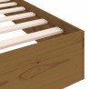 Cadre de lit sans matelas marron miel bois massif 75x190 cm 
