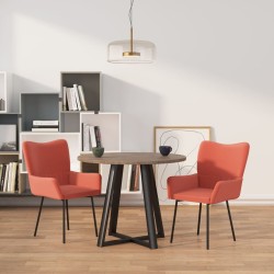 Chaises à manger lot de 2 Rose Velours 