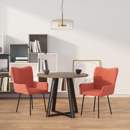 Chaises à manger lot de 2 Rose Velours 