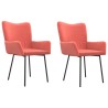 Chaises à manger lot de 2 Rose Velours 