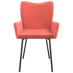 Chaises à manger lot de 2 Rose Velours 