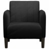 Fauteuil avec accoudoirs noir 54 cm velours 