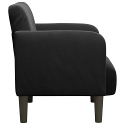 Fauteuil avec accoudoirs noir 54 cm velours 