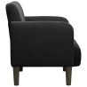 Fauteuil avec accoudoirs noir 54 cm velours 