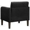 Fauteuil avec accoudoirs noir 54 cm velours 