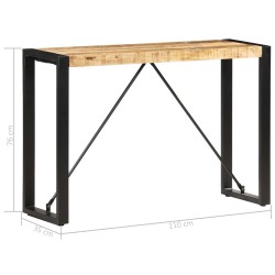 Table console 110x35x76 cm Bois de manguier massif 