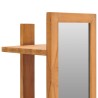 Miroir mural avec étagères 30x30x120 cm Bois de teck massif 