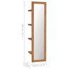 Miroir mural avec étagères 30x30x120 cm Bois de teck massif 