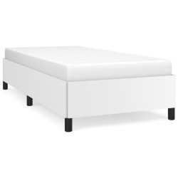 Cadre de lit sans matelas blanc 90x190 cm similicuir 