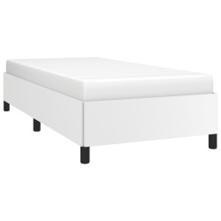 Cadre de lit sans matelas blanc 90x190 cm similicuir 